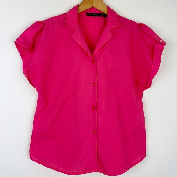 Vintage Sergio Valente Pink Blouse - Picture 1 of 9